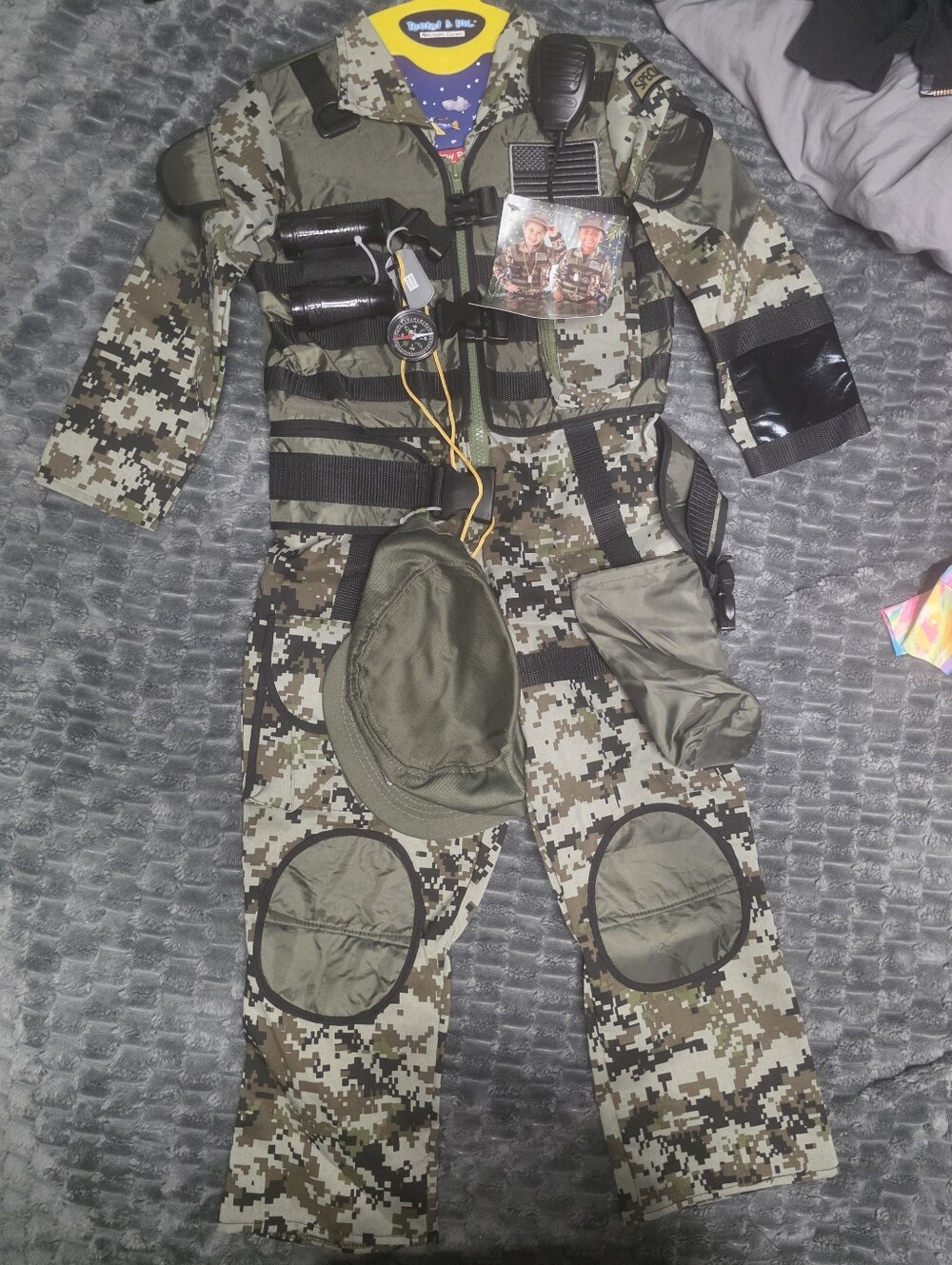 NWT Teetot Special Forces Kids Military Camo Costume Set - Size 7/8